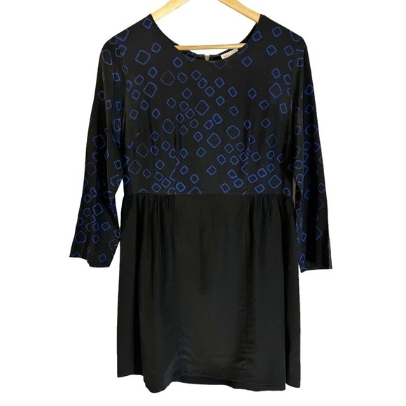 Yellow is Gold by Sunshine & Shadow Silk Black Babydoll Dress - Picture 1 of 5